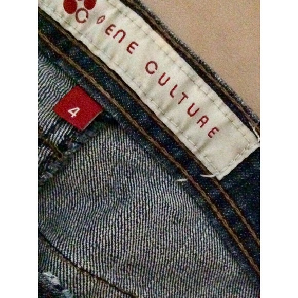 "Gene Culture"BLINGED Denim Mid Rise Boot Cut Dark Wash Women Jeans 31"x31" Sz4 - Picture 11 of 12
